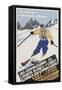 Skiing at Banff, Alberta-null-Framed Stretched Canvas