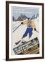 Skiing at Banff, Alberta-null-Framed Art Print