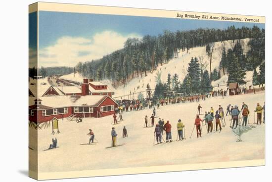 Skiing at Big Bromley, Manchester, Vermont-null-Stretched Canvas
