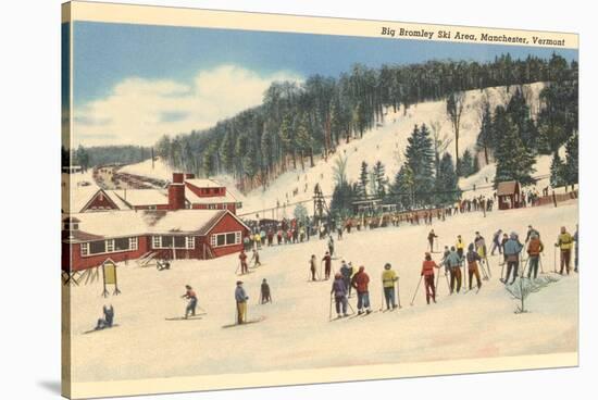 Skiing at Big Bromley, Manchester, Vermont-null-Stretched Canvas