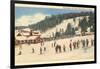 Skiing at Big Bromley, Manchester, Vermont-null-Framed Art Print