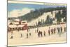 Skiing at Big Bromley, Manchester, Vermont-null-Mounted Art Print