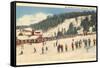 Skiing at Big Bromley, Manchester, Vermont-null-Framed Stretched Canvas