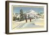 Skiing at Brighton, Utah-null-Framed Art Print