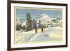 Skiing at Brighton, Utah-null-Framed Art Print