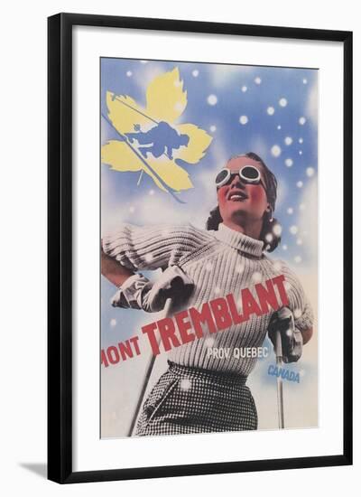 Skiing at Mont Tremblant, Quebec-null-Framed Art Print