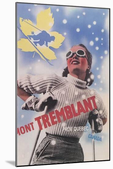 Skiing at Mont Tremblant, Quebec-null-Mounted Art Print
