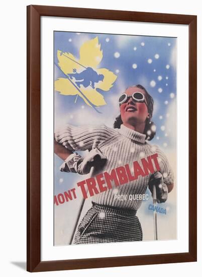 Skiing at Mont Tremblant, Quebec-null-Framed Art Print