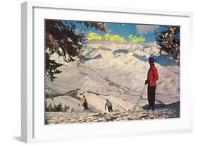 Skiing at Sun Valley, Idaho-null-Framed Art Print