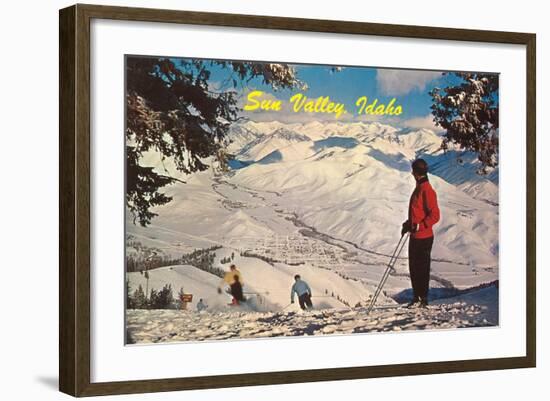 Skiing at Sun Valley, Idaho-null-Framed Art Print