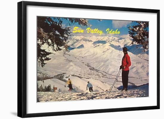 Skiing at Sun Valley, Idaho-null-Framed Art Print