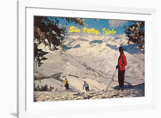 Skiing at Sun Valley, Idaho-null-Framed Premium Giclee Print