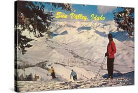 Skiing at Sun Valley, Idaho-null-Stretched Canvas