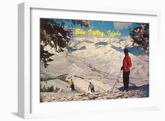 Skiing at Sun Valley, Idaho-null-Framed Art Print