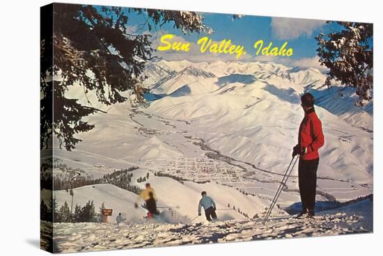 Skiing at Sun Valley, Idaho-null-Stretched Canvas