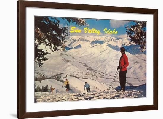 Skiing at Sun Valley, Idaho-null-Framed Art Print