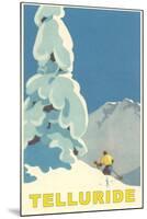 Skiing at Telluride, Colorado-null-Mounted Art Print