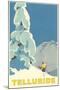 Skiing at Telluride, Colorado-null-Mounted Art Print