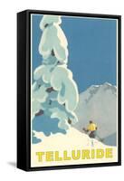 Skiing at Telluride, Colorado-null-Framed Stretched Canvas