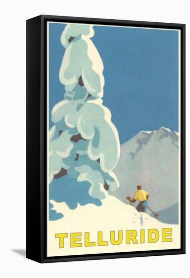 Skiing at Telluride, Colorado-null-Framed Stretched Canvas