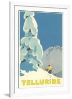 Skiing at Telluride, Colorado-null-Framed Art Print