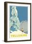 Skiing at Telluride, Colorado-null-Framed Art Print