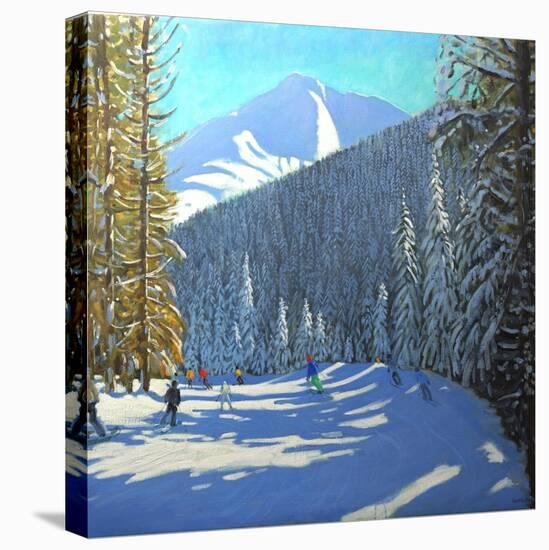 Skiing, Beauregard La Clusaz, 2012-Andrew Macara-Stretched Canvas