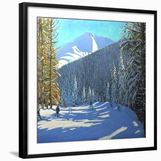 Skiing, Beauregard La Clusaz, 2012-Andrew Macara-Framed Giclee Print