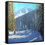 Skiing, Beauregard La Clusaz, 2012-Andrew Macara-Framed Stretched Canvas