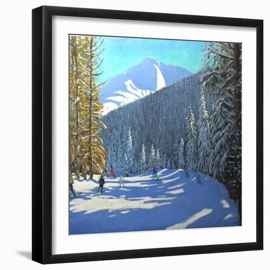 Skiing, Beauregard La Clusaz, 2012-Andrew Macara-Framed Giclee Print