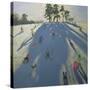 Skiing, Calke Abbey, Derby-Andrew Macara-Stretched Canvas