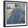 Skiing, Calke Abbey, Derby-Andrew Macara-Framed Giclee Print