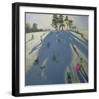 Skiing, Calke Abbey, Derby-Andrew Macara-Framed Giclee Print