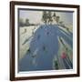 Skiing, Calke Abbey, Derby-Andrew Macara-Framed Giclee Print