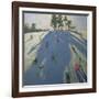 Skiing, Calke Abbey, Derby-Andrew Macara-Framed Giclee Print