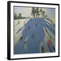 Skiing, Calke Abbey, Derby-Andrew Macara-Framed Giclee Print