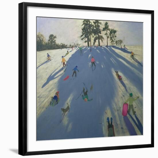 Skiing, Calke Abbey, Derby-Andrew Macara-Framed Giclee Print