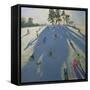 Skiing, Calke Abbey, Derby-Andrew Macara-Framed Stretched Canvas