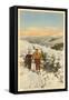 Skiing, Cannon Mountain, New Hampshire-null-Framed Stretched Canvas