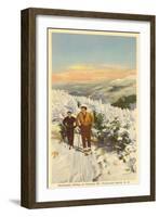 Skiing, Cannon Mountain, New Hampshire-null-Framed Art Print