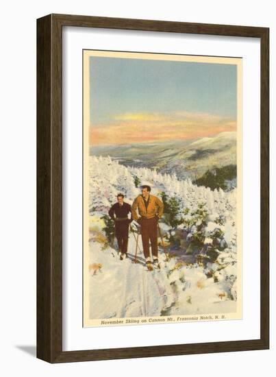 Skiing, Cannon Mountain, New Hampshire-null-Framed Art Print