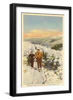 Skiing, Cannon Mountain, New Hampshire-null-Framed Art Print