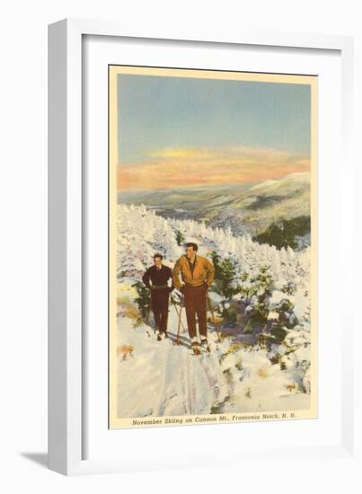 Skiing, Cannon Mountain, New Hampshire-null-Framed Art Print