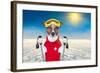 Skiing Dog-Javier Brosch-Framed Photographic Print