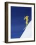 Skiing Down a Sharp Incline-null-Framed Photographic Print