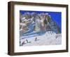 Skiing Down the Mountain, Selva Gardena-Andrew Macara-Framed Giclee Print