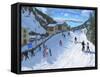 Skiing Down to Selva Val Gardena, 2016-Andrew Macara-Framed Stretched Canvas