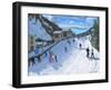 Skiing Down to Selva Val Gardena, 2016-Andrew Macara-Framed Giclee Print