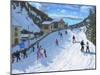 Skiing Down to Selva Val Gardena, 2016-Andrew Macara-Mounted Giclee Print