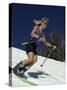 Skiing Downhill in Warm Weather Workout Gear-null-Stretched Canvas